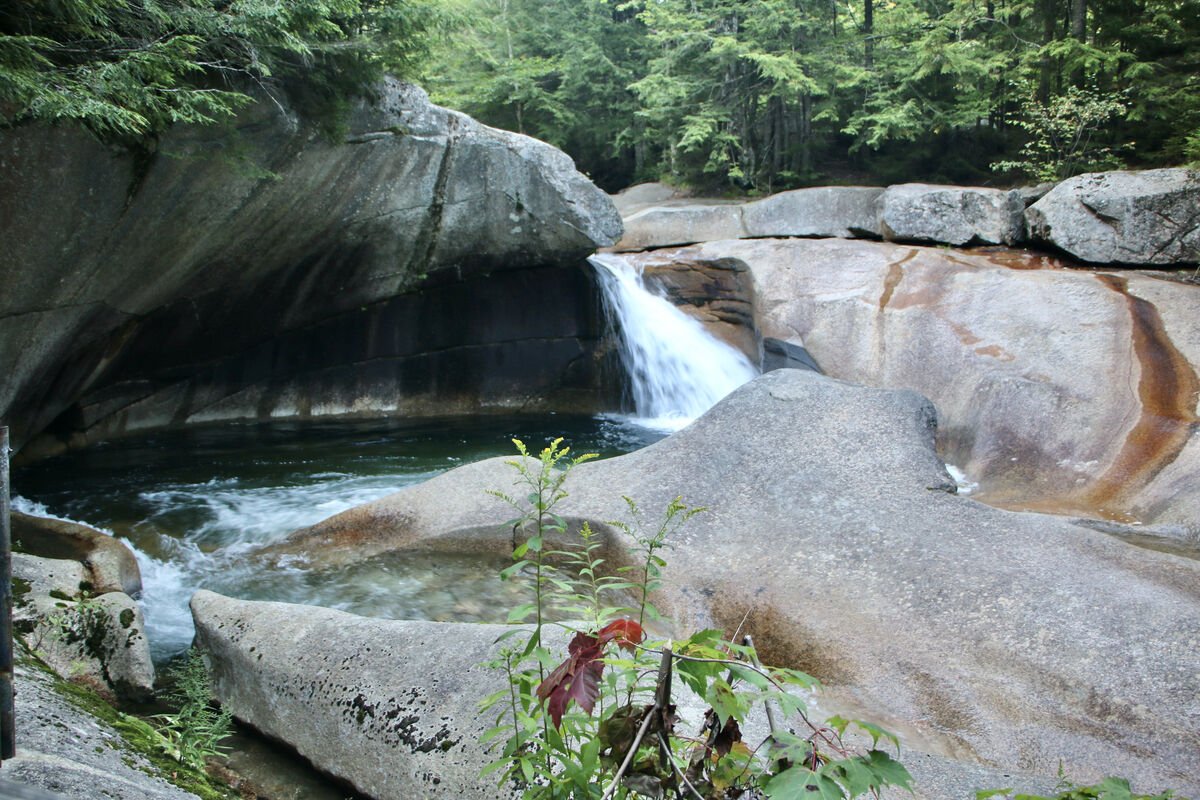 The Basin in Franconia Notch S.P. New Hampshire....