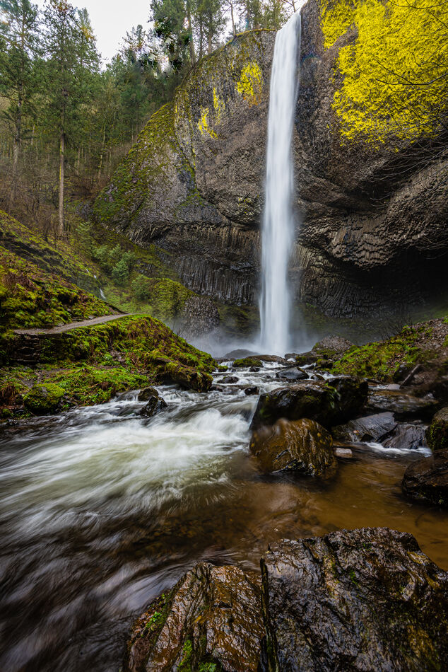 Latourell Falls in Columbia River Gorge, Oregon...