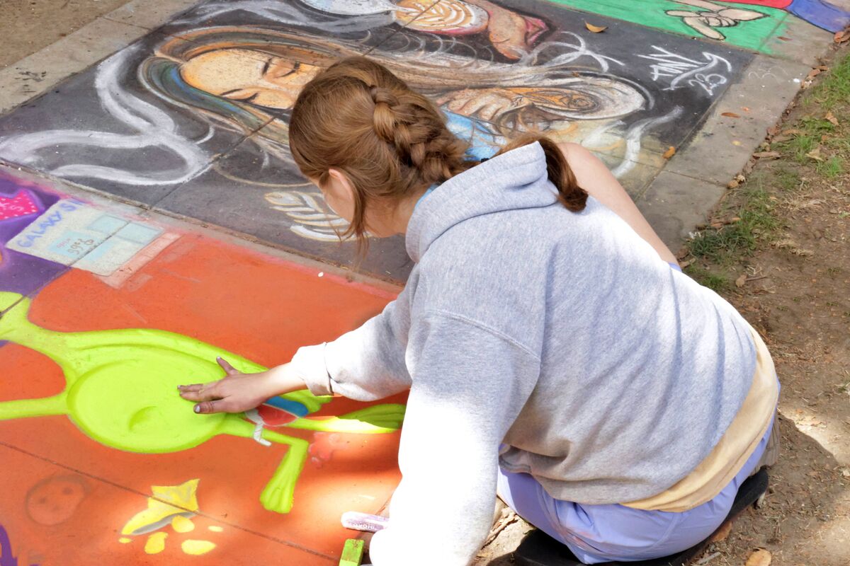 Chalkitup Festival Artists of all ages were in full force today at
