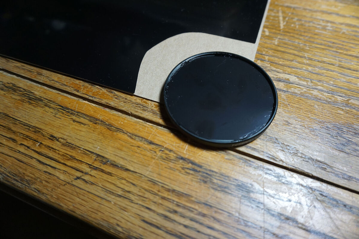 One of my makeshift solar filters made cutting a c...