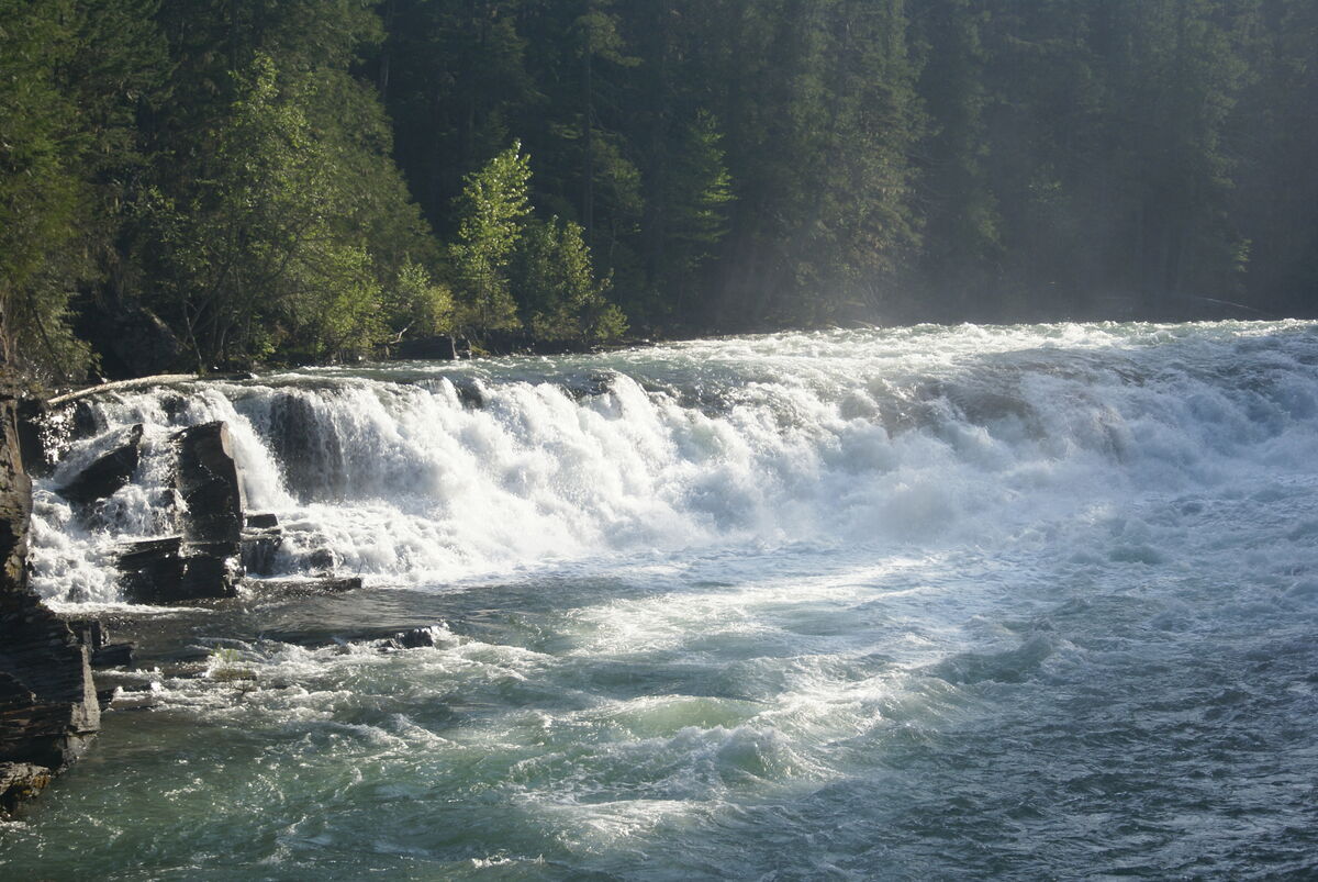 We saw these falls in Glacier NP while.......