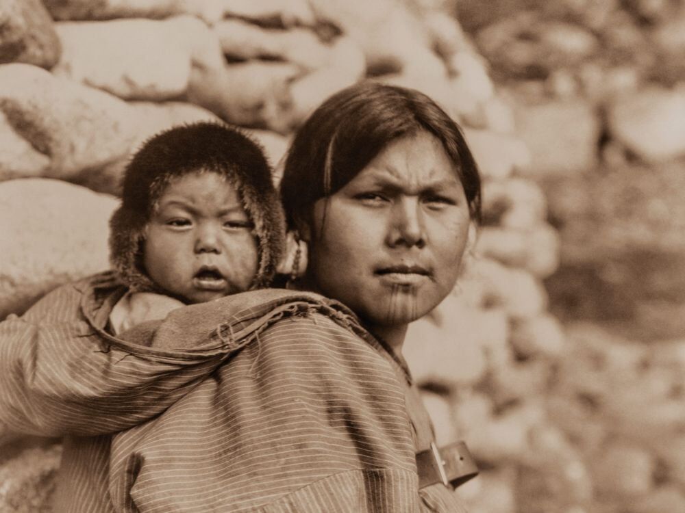 Edward Sherriff Curtis, Diomede Mother and Child C...