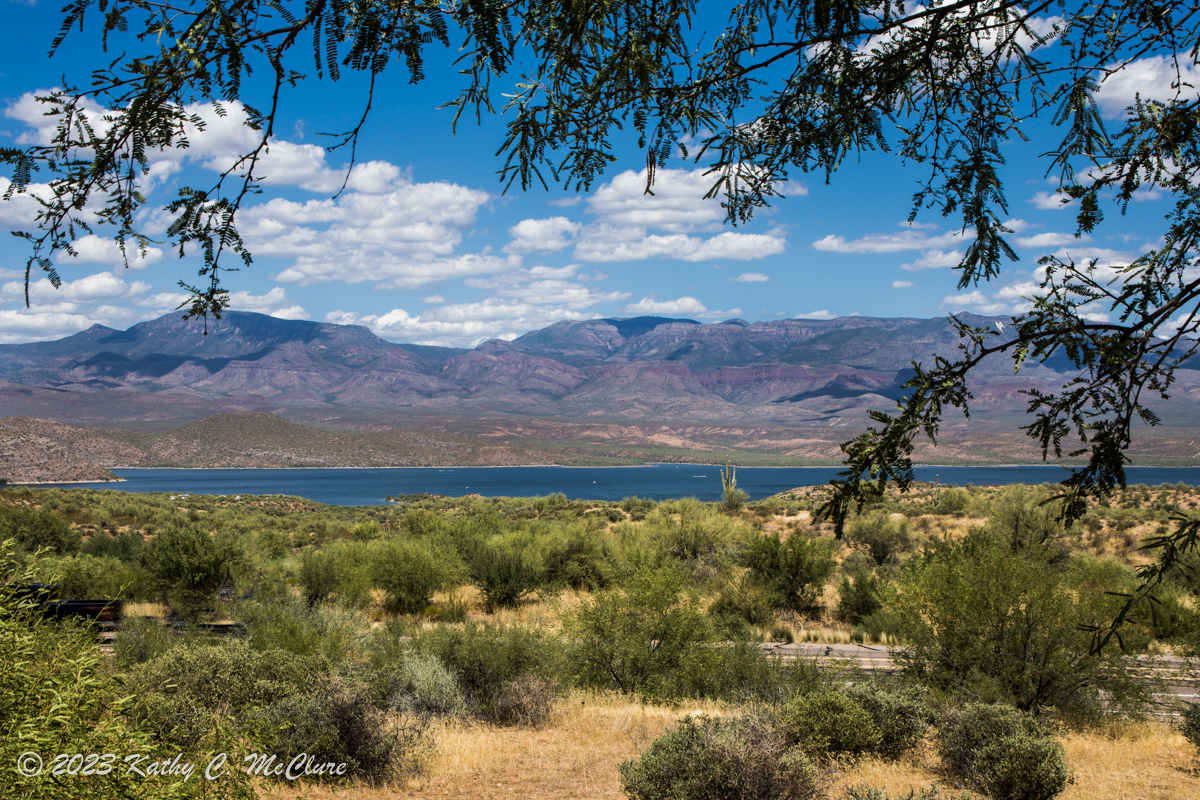 Roosevelt Lake with the Sierra Ancha behind.  That...