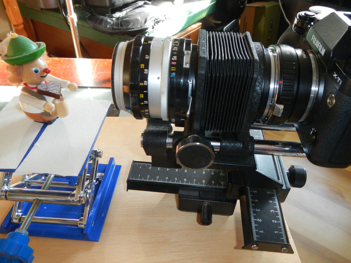 my macro setup with convenient specimen stand that...