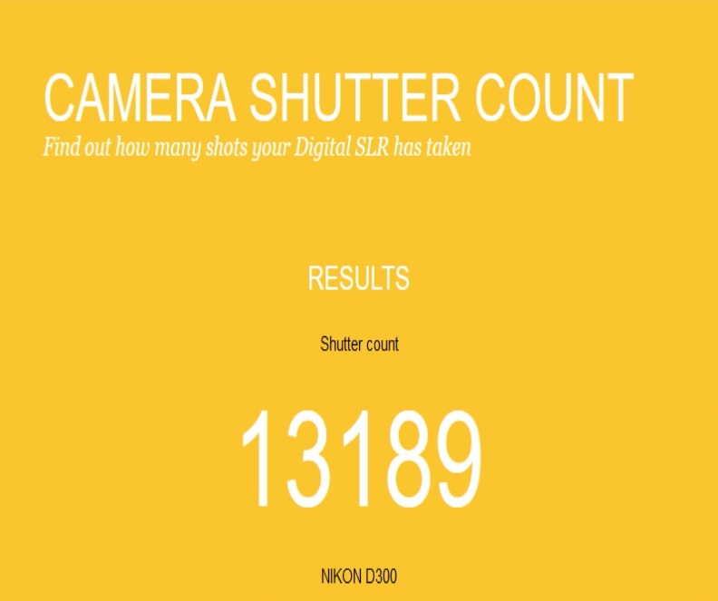 Shutter Count  (Rated @ Capacity = 150,000)...