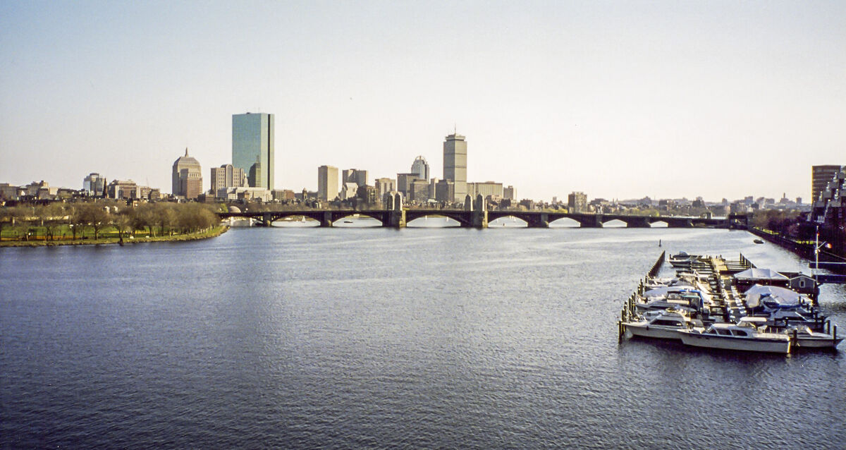 Boston, crossing the Chalrles River...