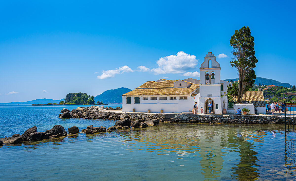 3 - Corfu/Corfu Town - At Kanoni Harbor: Holy Mona...