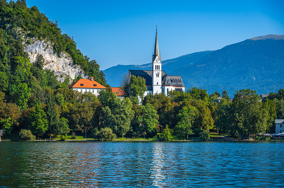 5 - Slovenia/Bled - St Martin's church on the shor...