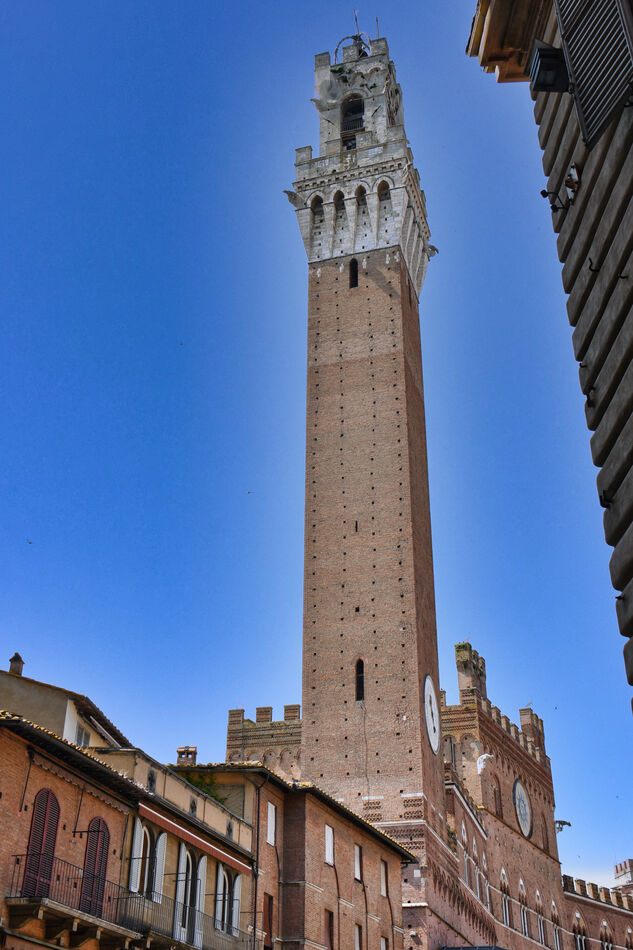 The Torre del Mangia was built in 1338-1348, it is...