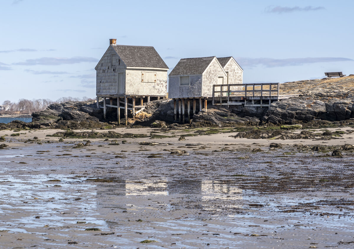 These two fishing shacks were well known along the...