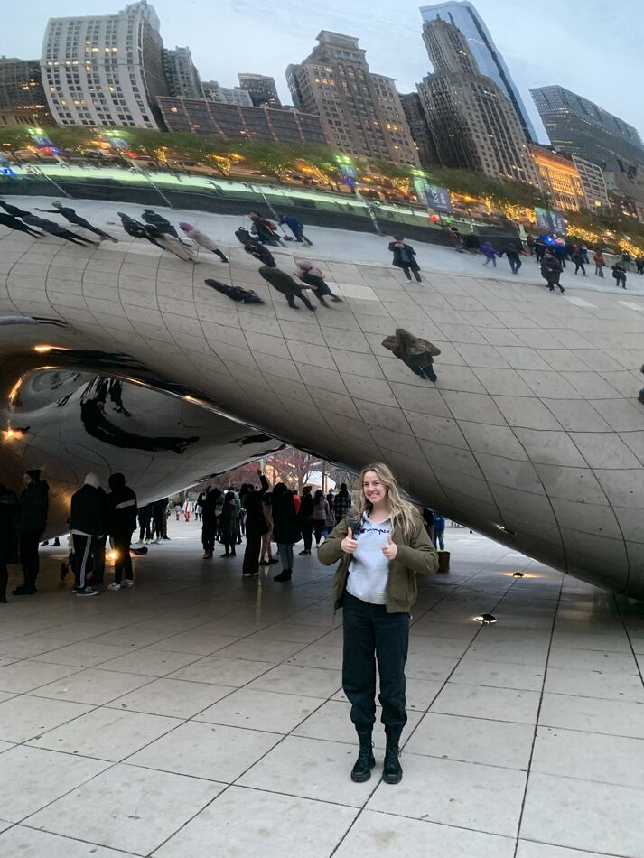 Granddaughter shared this shot of her at the “Bean...