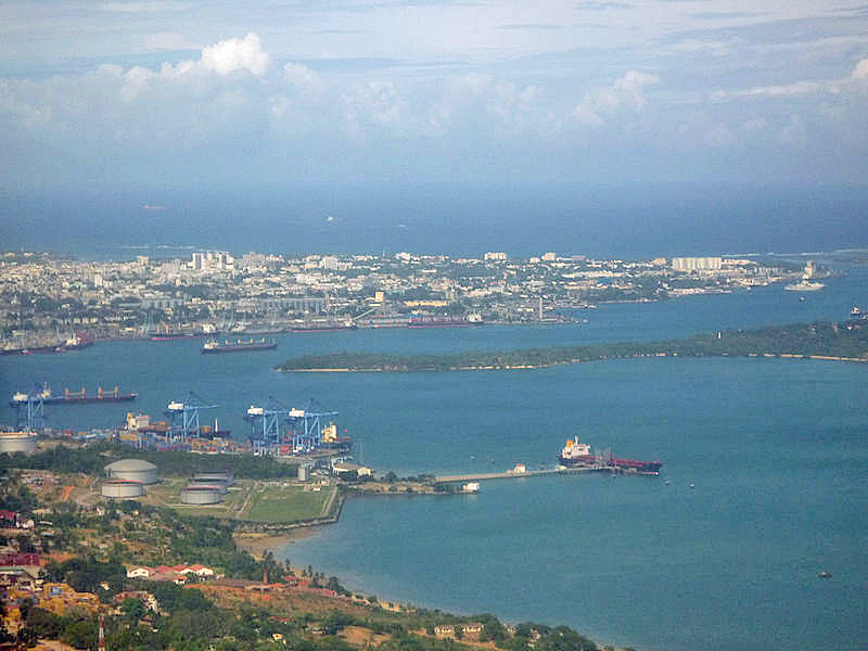 Mombasa Island, Kenya. Waters top to bottom, India...