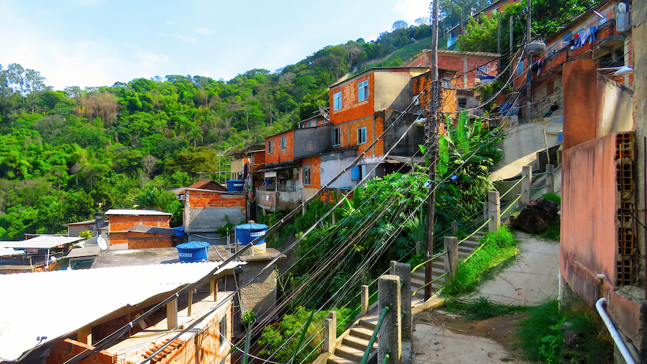A view of the favela from within....