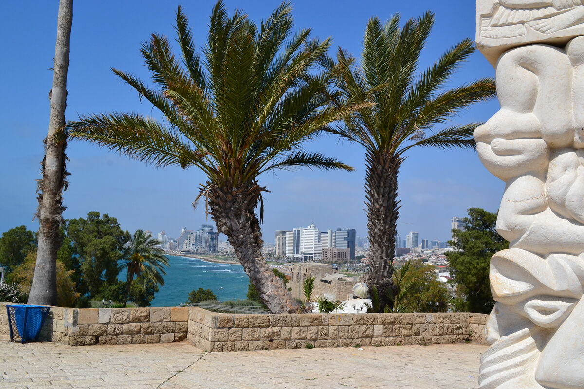 Looking down on Tel Aviv from Jaffa. Jaffa was one...