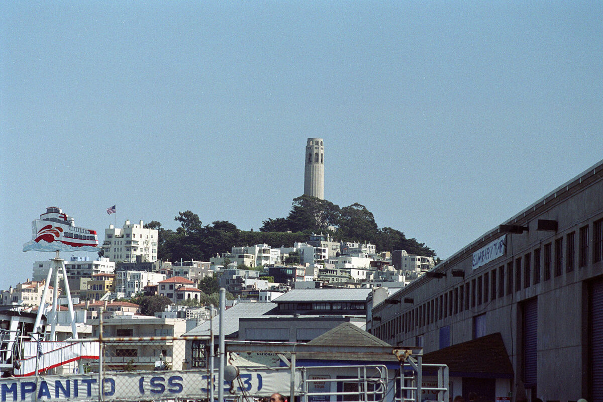 Coit Tower in San Francisco, California, as seen f...