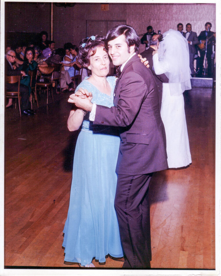 Dancing with my Mom at our wedding 1971...
