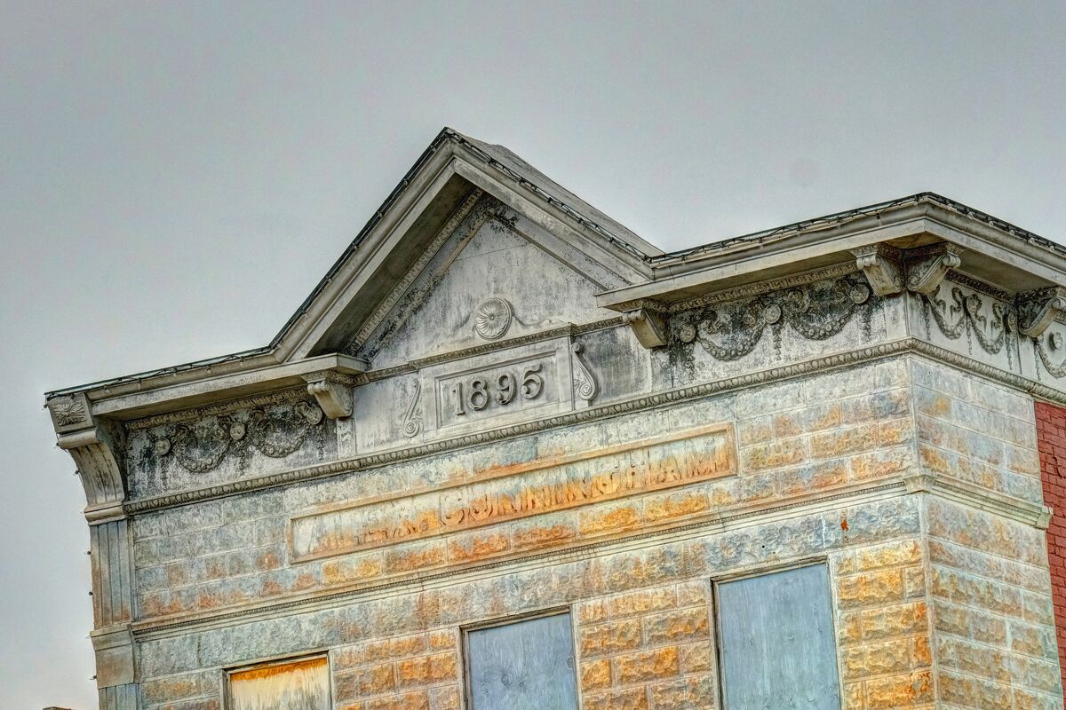 Old 1895 Alex Cunningham Building in Kansas...