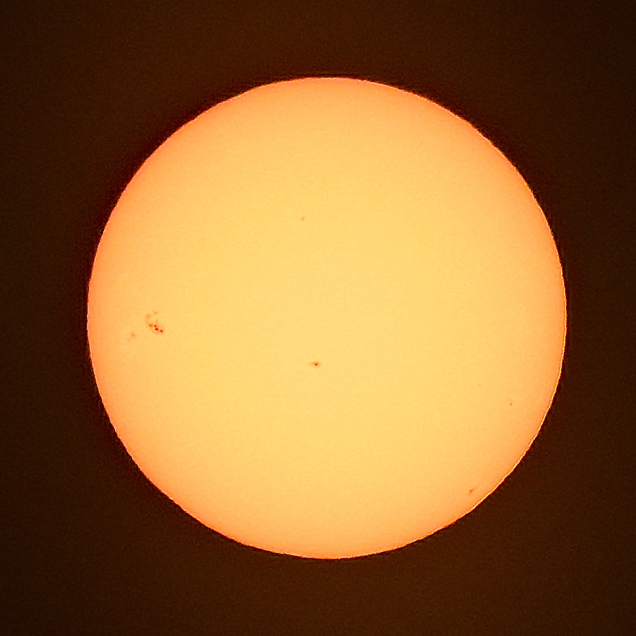 Note sunspots center and center left, some smaller...