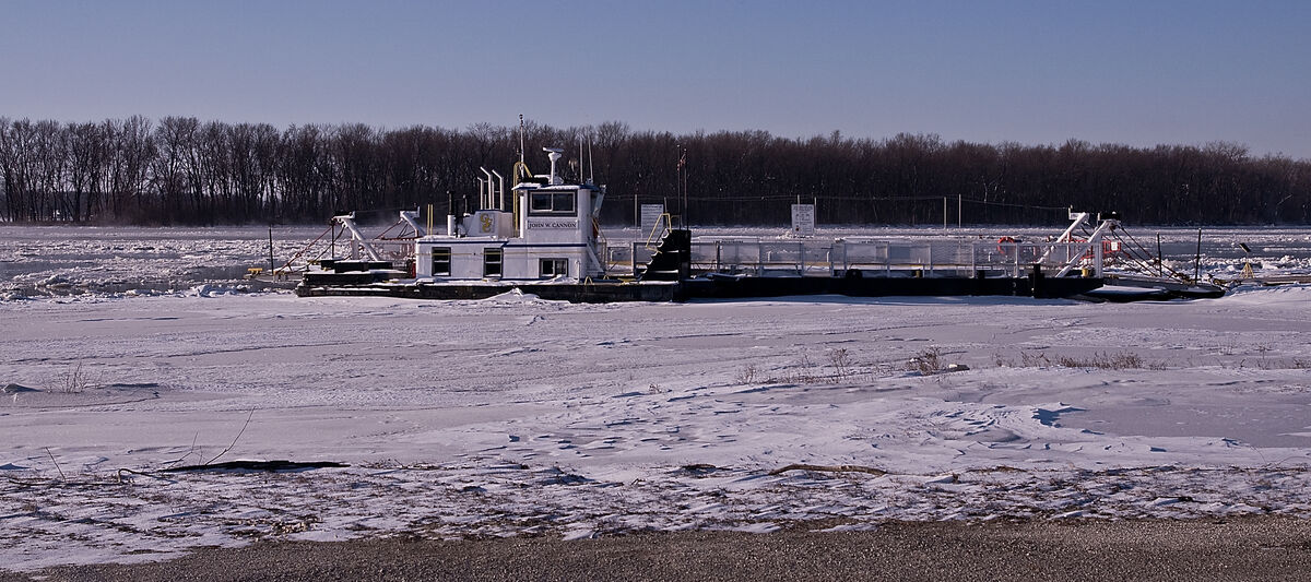 Moored and Ice Bound, The Grafton Ferry...