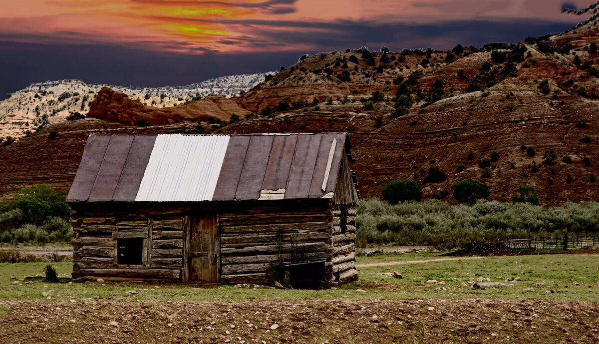 Little house on the prairie - below the mountain -...