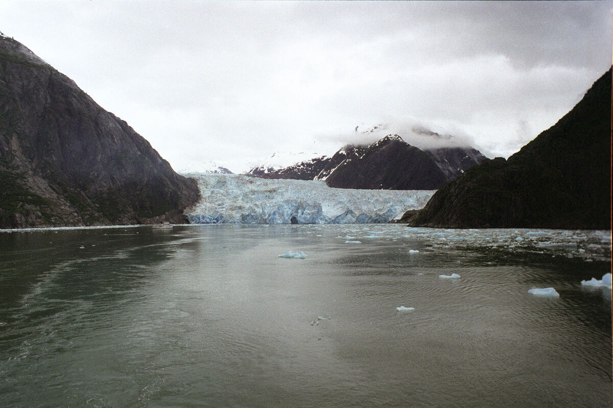 The front face of the Sawyer Glacier, at the end o...