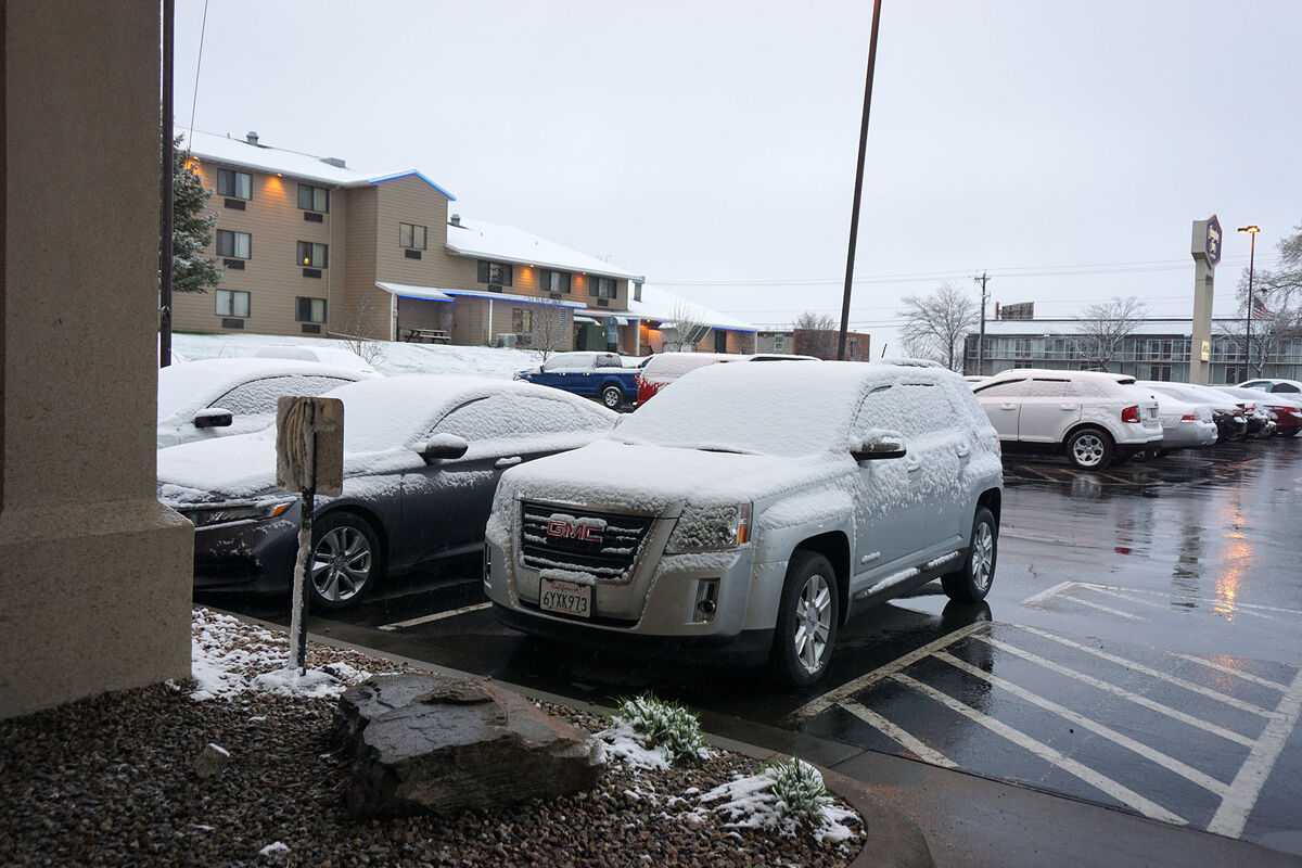 My snow-covered 2013 GMC Terrain in Rapid City, So...