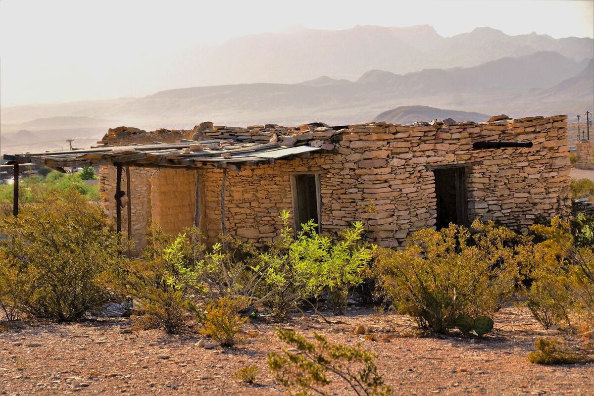 Terlingua is the location of this stone house.  Mo...