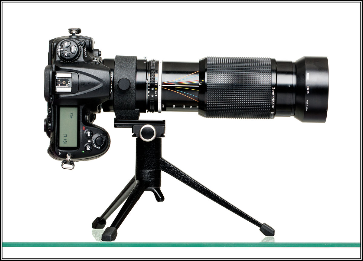 D300s with Ai-s 80-200mm f4 Nikkor and PN-11 Exten...