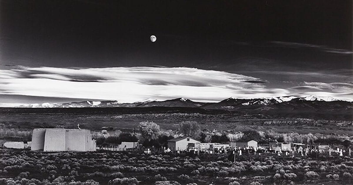 Ansel Adams, Moon Rise, Hernandez New Mexico, 1940...