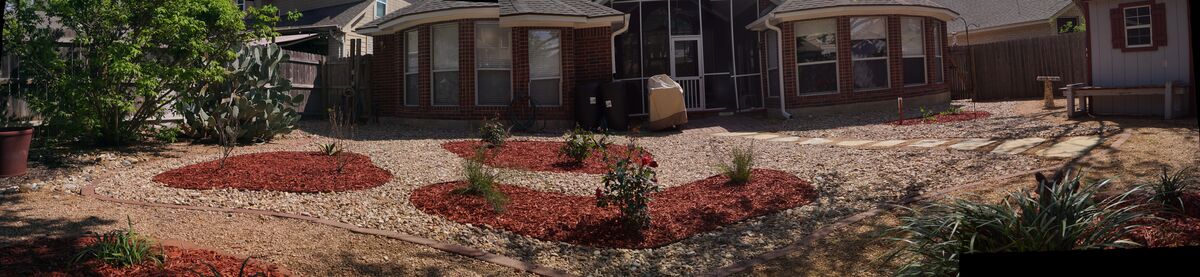 The xeriscape is complete and I should get a break...