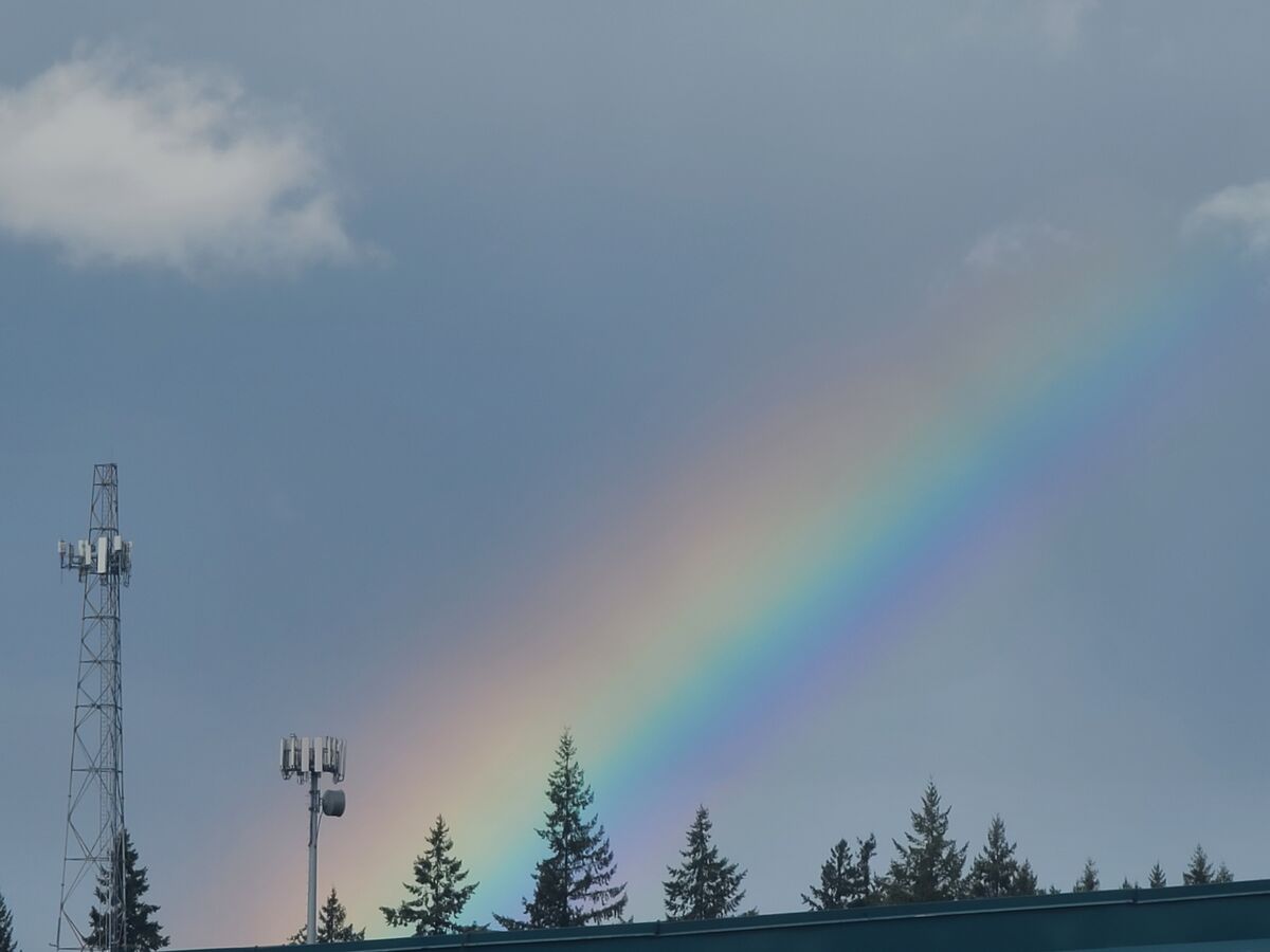 Rainbow partial from yesterday afternoon....