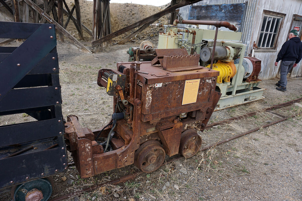 A Mancha Trammer, an electric mine locomotive, on ...