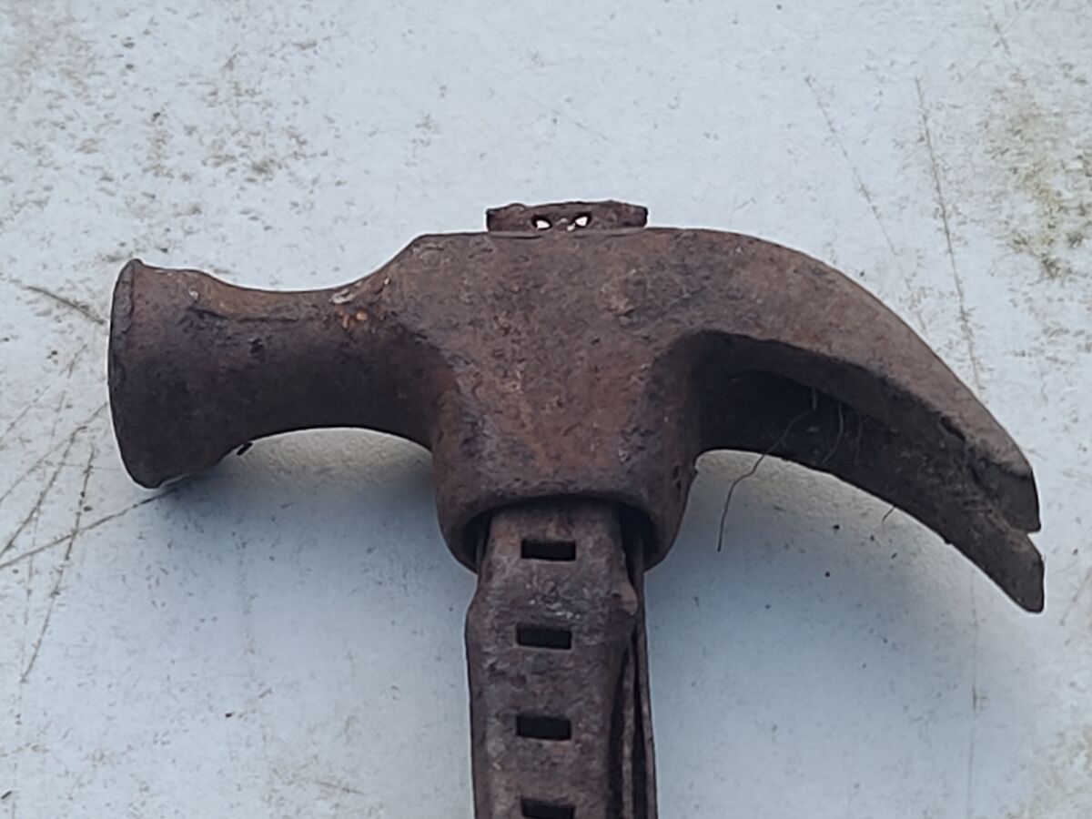A rusty hammer....