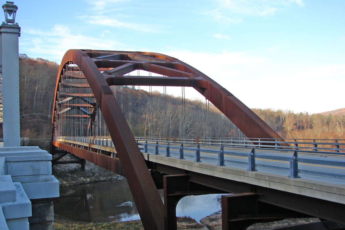 The Paper Mill Road Bridge spanning the Loch Raven...