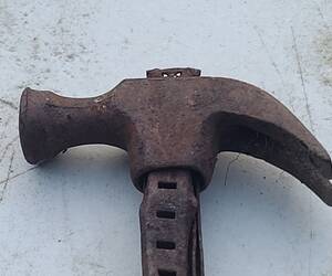 A rusty hammer....