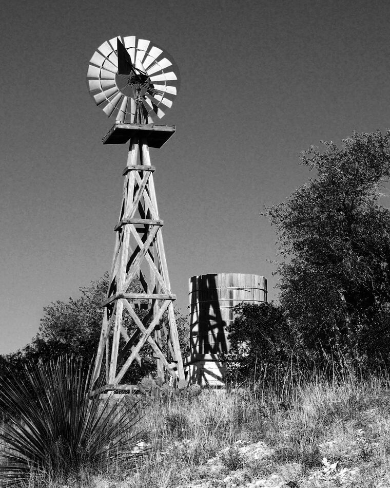 Wooden windmill and tank found not too far from Au...