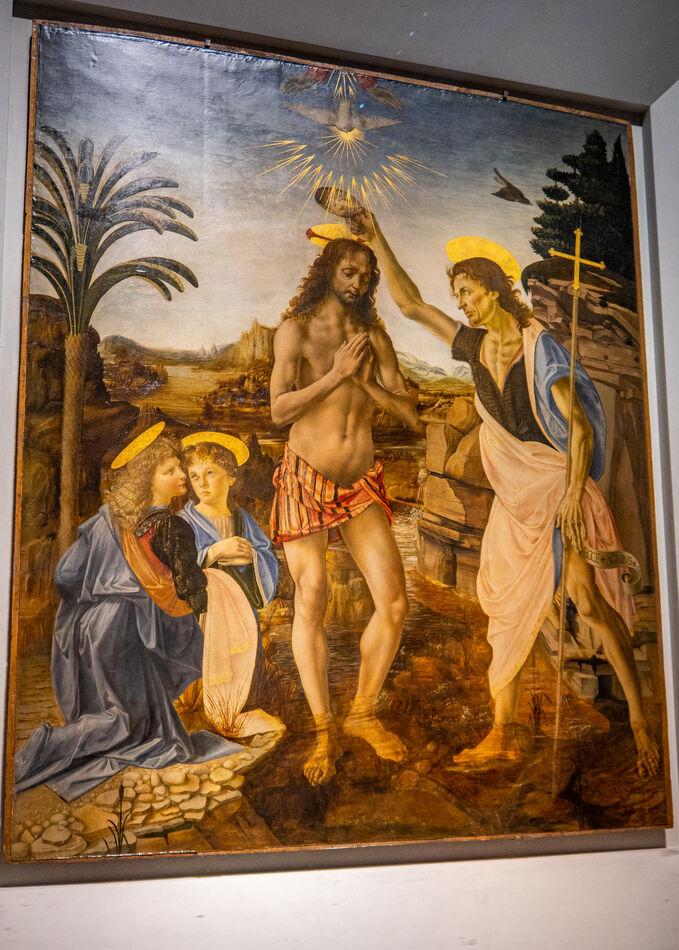 The Baptism of Christ, Andrea del Verrocchio and L...