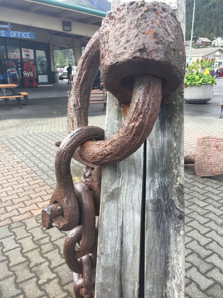 Once saw a rusty anchor in Alaska....