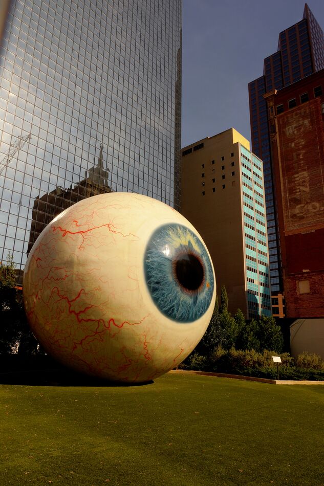 Eye'm watching you from downtown Dallas.  This is ...