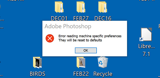 Help with Photoshop error: I have no idea what this error means, I am ...