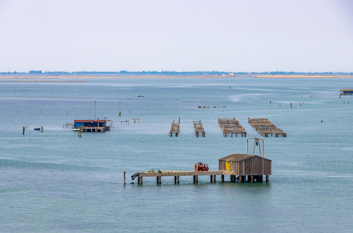Part of the Venetian lagoon; photo taken from our ...