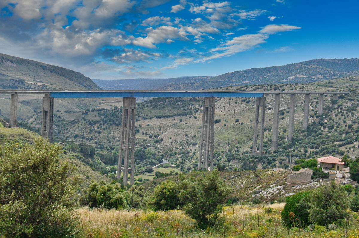 The highest bridge on the Island of Sicily, the Vi...