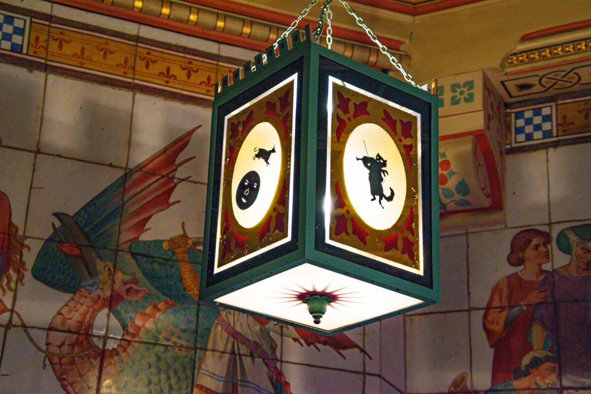 Each of the light fixtures in the Nursery depict c...