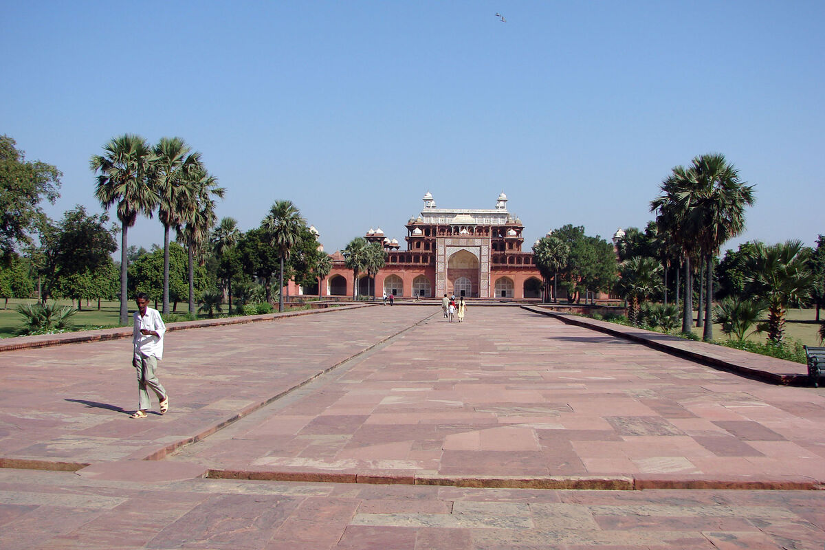 The plaza in front of Akbar’s Tomb in Sikandra, In...