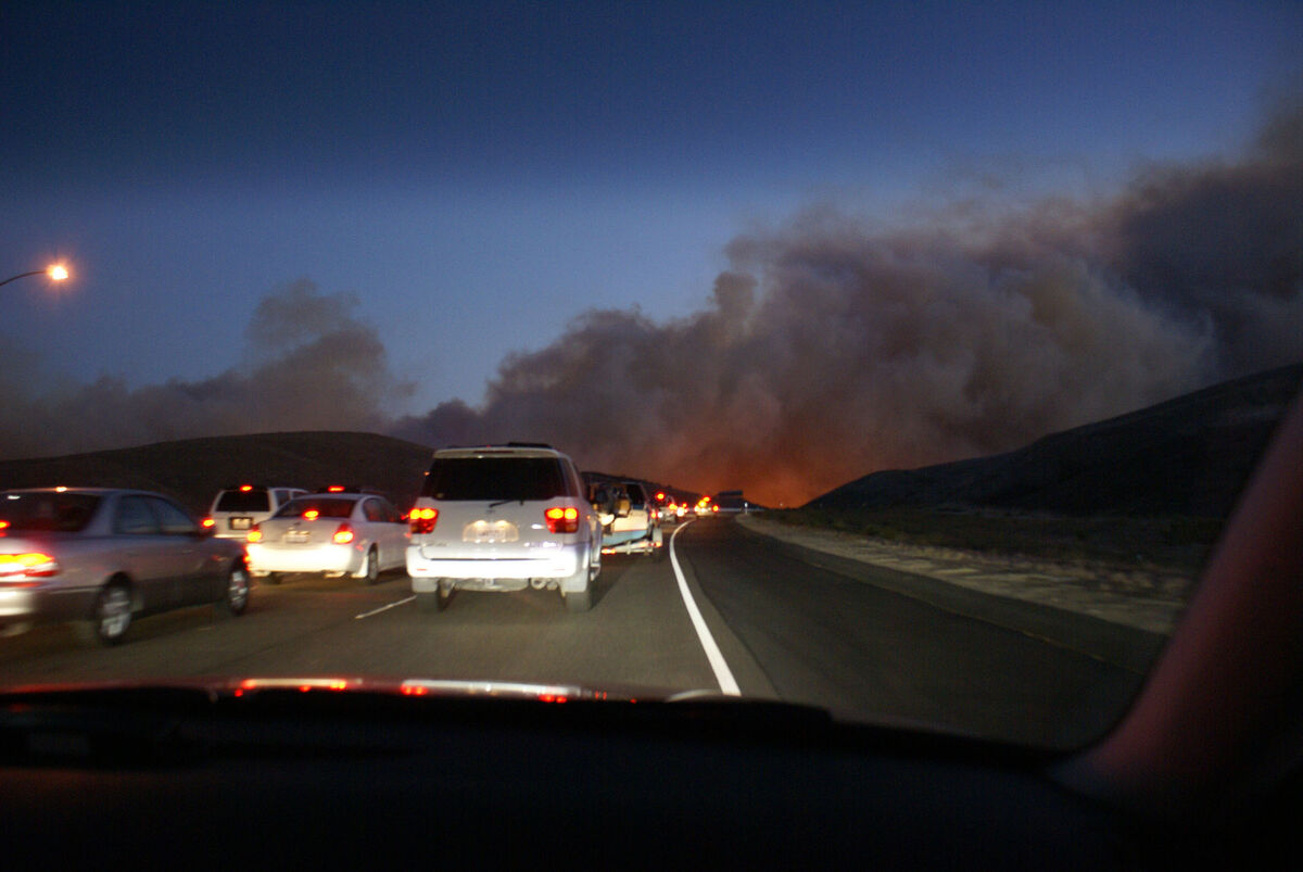 Another view of the Santiago Canyon Fire as seen f...