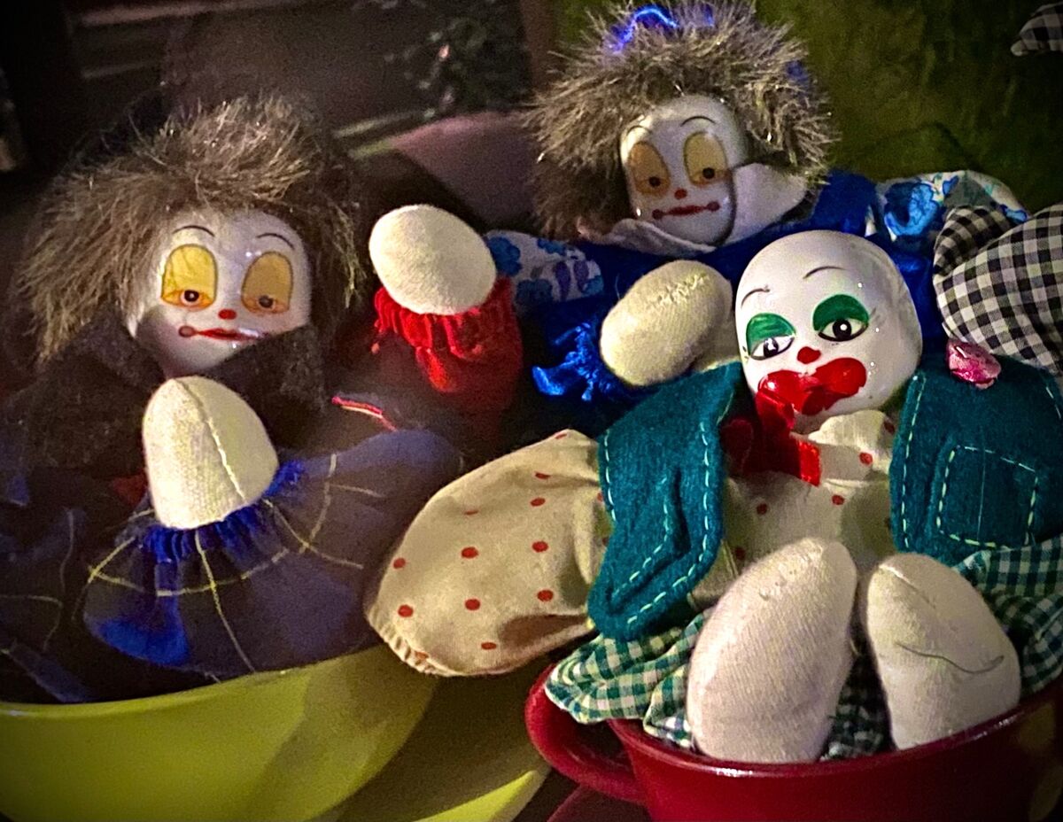 Thaz cuz indoors is haunted by us evil clowns....