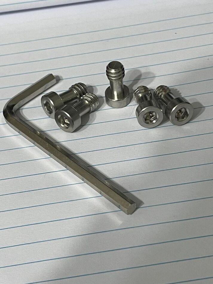New Screws with allen wrench (included) they come ...