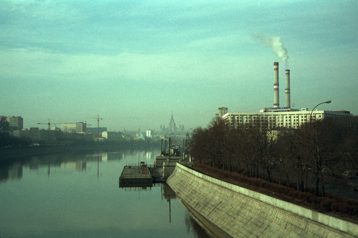 Not far behind was the Moskva River, in Moscow, Ru...