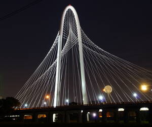 The Margaret Hunt Hill Bridge from the west side o...