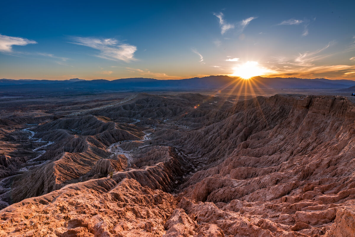 Desert Sunset: Font's Point in Anza-Borrego State Park California...